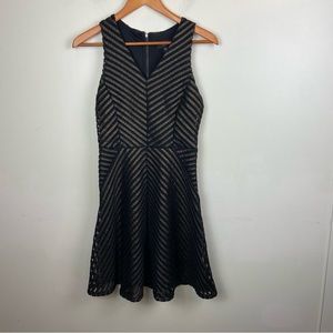 Mossimo A Line Gold Metallic Skater Fit and Flare‎ Cocktail Dress XS